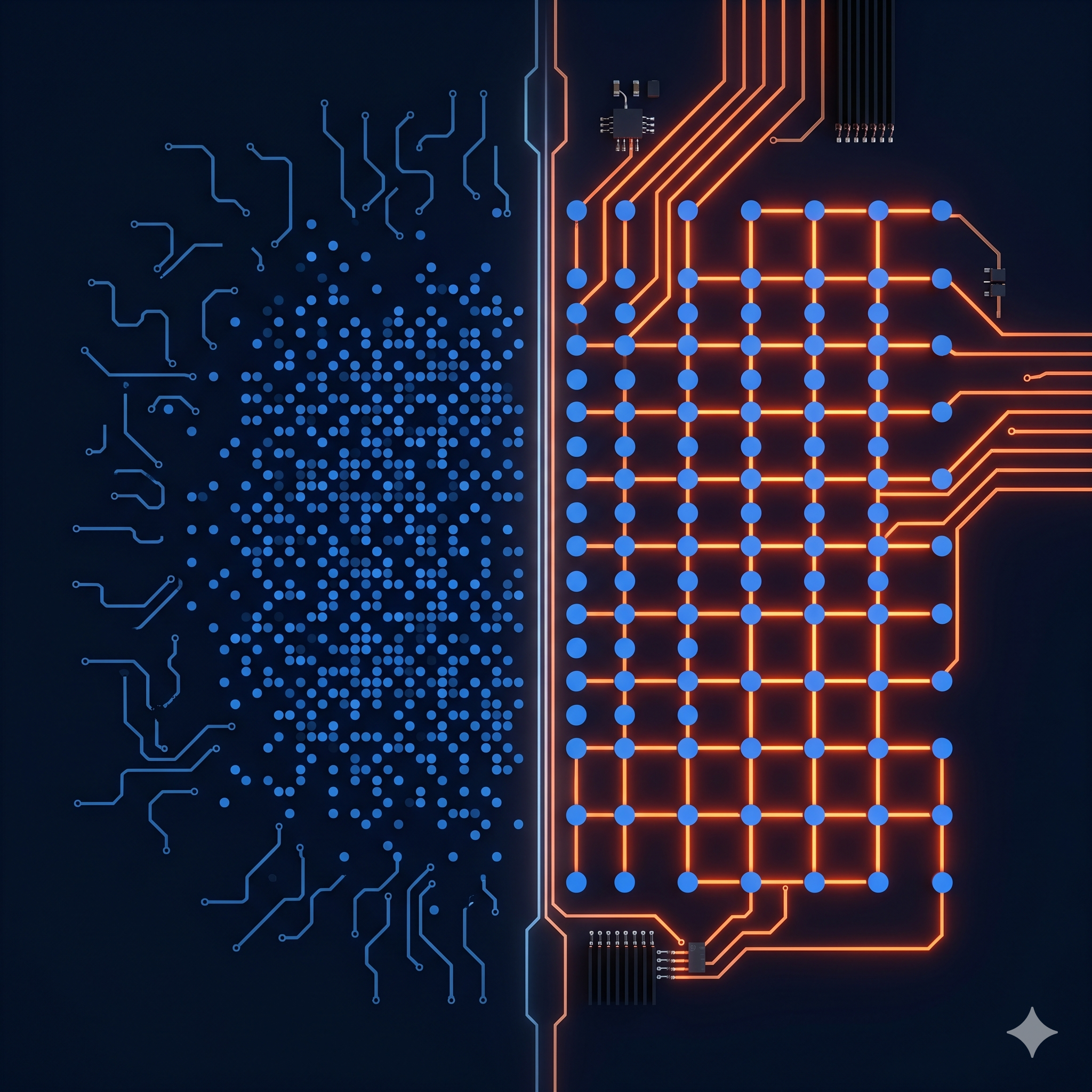 Visualization of signal quality — fragmented data reorganized into structured, buyer-ready inventory